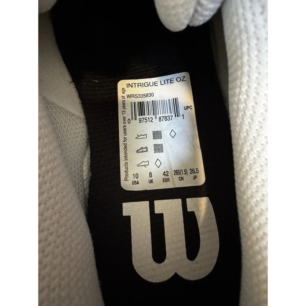 Wilson Womens Sz 10 Intrigue Lite WRS335830 Tennis Shoes White Yellow Navy
